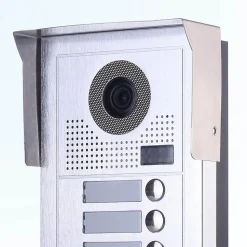Portier interphone vidéo modern 2 fils - 1 appartement - 1 écran blanc