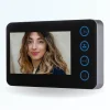 Portier interphone vidéo modern 2 fils - 3 appartements - 3 écrans noirs - avec lecteur de badge