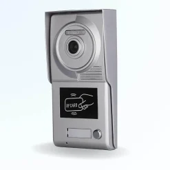 Portier interphone vidéo neo 2 fils - 1 appartement - 2 écrans tactiles connectés 7" blanc - avec lecteur de badge