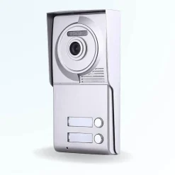 Portier interphone vidéo neo 2 fils - 2 appartements - 2 écrans noirs