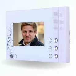 Portier interphone vidéo pili 4 fils - 2 écrans blancs