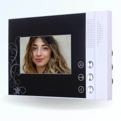 Portier interphone vidéo pili 4 fils - 1 écran noir