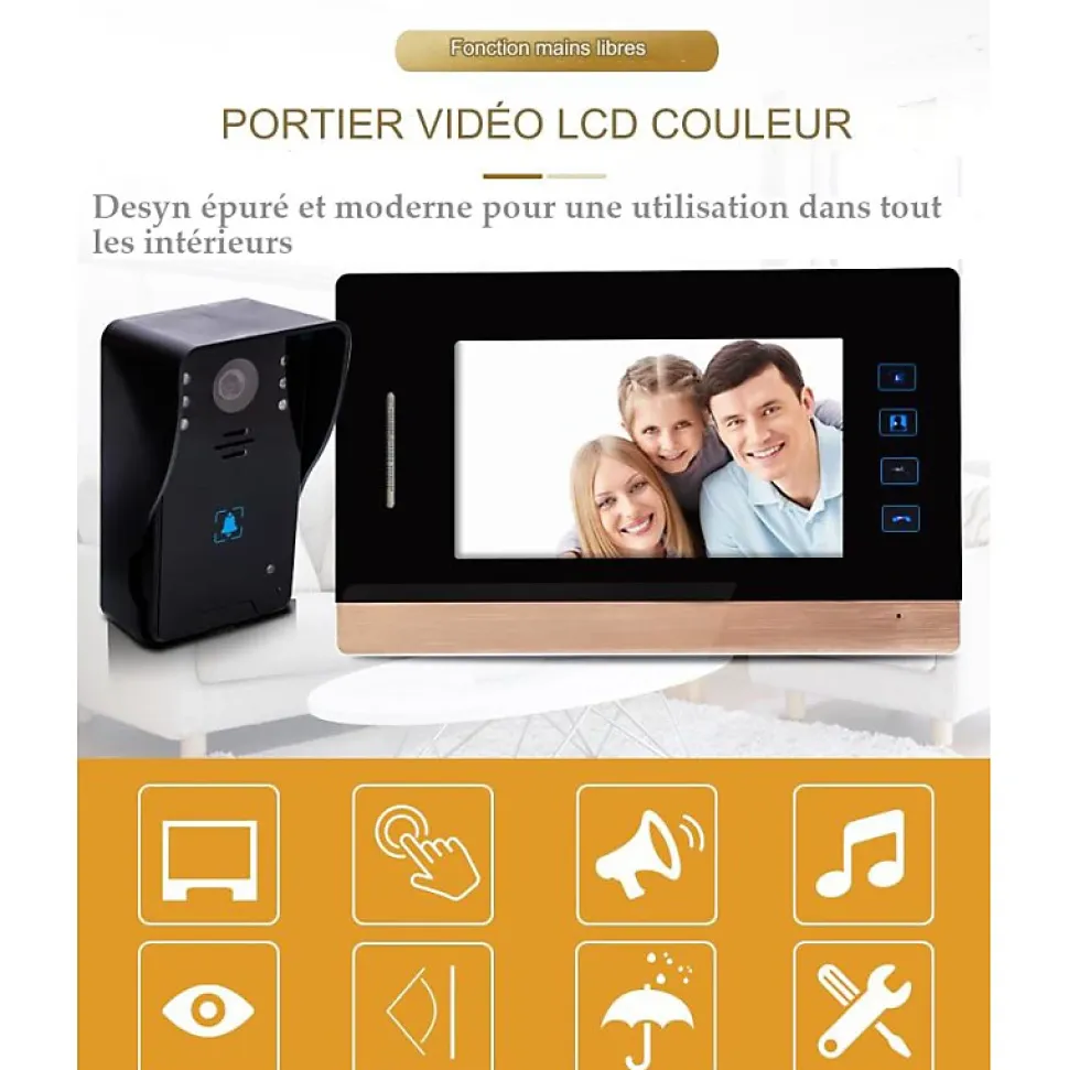 Portier vidéo couleur antivandale