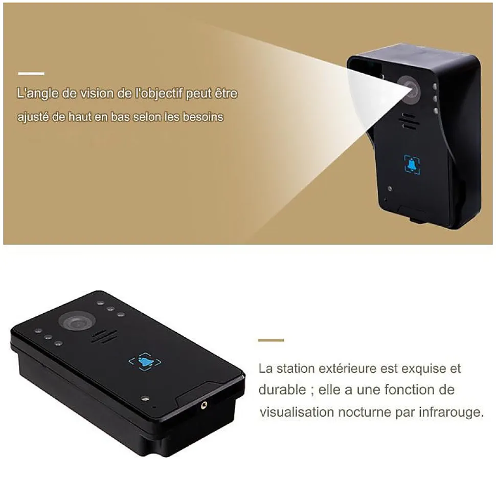 Portier vidéo couleur antivandale