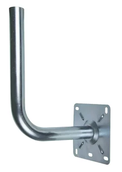 Poteau d'antenne avec base - Forme L, ø40 mm, décalage de 25 cm