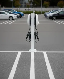Poteau de fixation robuste pour installation de 1 à 2 bornes Wallbox 7kW