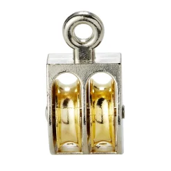 Poulie fixe 2 galets Diall ø3 cm Alliage de zinc