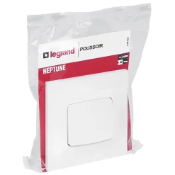 Poussoir Legrand Neptune plastique blanc