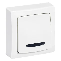 Poussoir lumineux avec voyant Legrand 0 976 10 coloris blanc montage en saillie