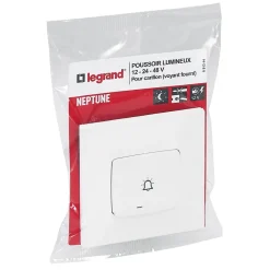 Poussoir lumineux carillon Legrand Neptune