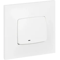 Poussoir lumineux Legrand Neptune plastique blanc