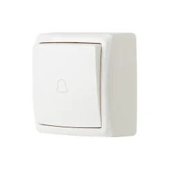 Poussoir porte-étiquette monobloc en saillie Jacobsen Sigurd blanc complet