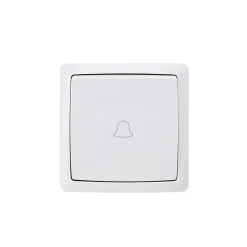 Poussoir porte-étiquette monobloc en saillie Jacobsen Sigurd blanc complet