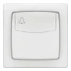 Poussoir simple avec porte étiquette Legrand complet blanc