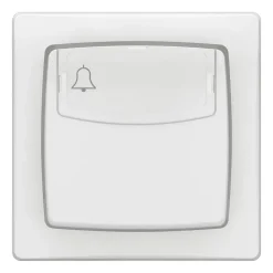 Poussoir simple avec porte étiquette Legrand complet blanc
