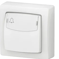 Poussoir simple avec porte étiquette Legrand complet blanc