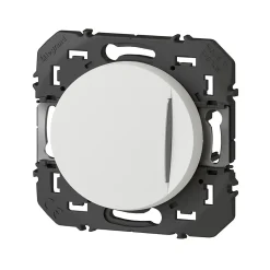 Poussoir simple avec voyant lumineux Legrand Dooxie blanc