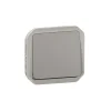 Poussoir simple Legrand Plexo™ gris composable