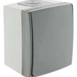 Poussoir étanche Diall Mastic gris et blanc
