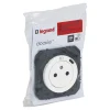Prise 2 pôles + terre + Prise USB-C Legrand Dooxie blanc carrée