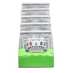 Prise 2 pôles + terre affleurante Odace Schneider Electric blanc complet - lot de 5 pièces