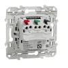 Prise 2 pôles + terre affleurante connexion rapide Odace Schneider Electric anthracite