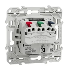 Prise 2 pôles + terre affleurante connexion rapide Odace Schneider Electric anthracite