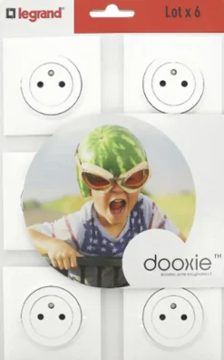 Prise 2 pôles + terre Legrand Dooxie, 6 pièces