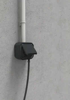 Prise 2 pôles avec terre complet saillie Legrand Plexo anthracite