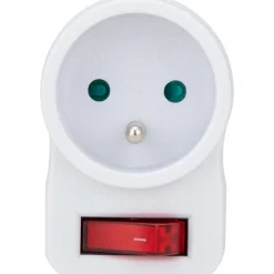 Prise 16A avec interrupteur - Blanc - Zenitech