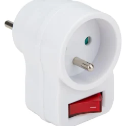 Prise 16A avec interrupteur - Blanc - Zenitech
