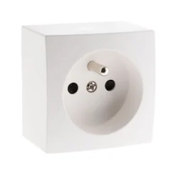 Prise 16A 2P+T en saillie - blanc - Presto - Zenitech