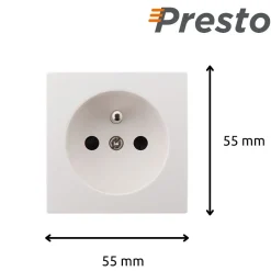 Prise 16A 2P+T en saillie - blanc - Presto - Zenitech