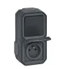 Prise avec interrupteur va-et-vient Legrand Plexo anthracite