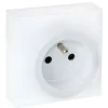 PRISE AVEC SOCLE POSE SAILLIE 2P + T BLANCHE DUNE EUROHM