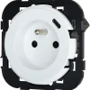Prise avec terre + 1 x USB-C Jacobsen Espen blanc à composer