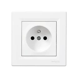 Prise avec terre complète Schneider Electric Asfora blanc