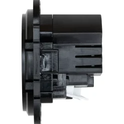Prise avec terre Jacobsen Espen noir à composer + 1xUSB-A + 1xUSB-C