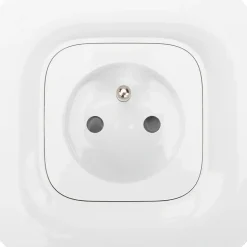 Prise avec terre Jacobsen Kennet blanc complet