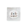 Prise avec terre monobloc en saillie blanc complet
