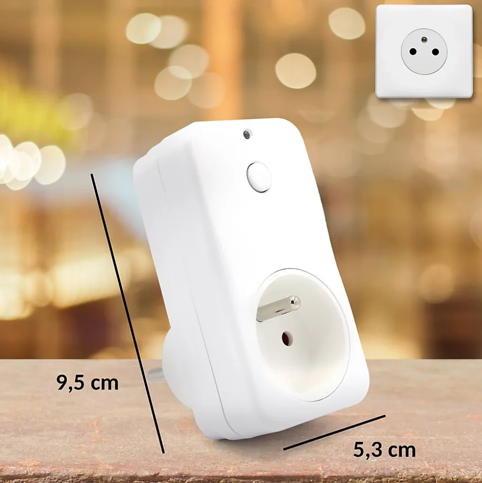Prise commandable à distance FISHTEC Avec Interrupteur