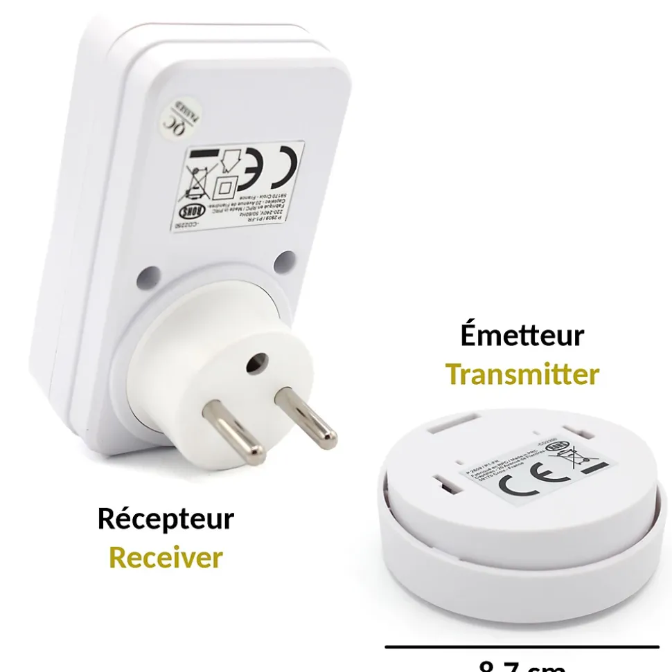 Prise commandable à distance FISHTEC Avec Interrupteur
