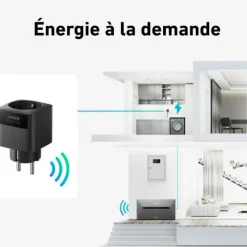 Prise connectée Smart Plug Noir - Anker SOLIX - Commande intelligente Wi-Fi