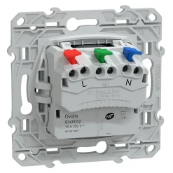 Prise de courant 2 pôles + terre affleurante 16A Schneider Electric Ovalis anthracite