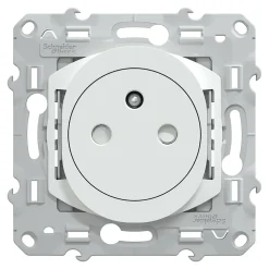 Prise de courant 2 pôles + terre affleurante 16A Schneider Electric Ovalis blanc