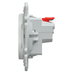 Prise de courant 2 pôles + terre affleurante 16A Schneider Electric Ovalis blanc