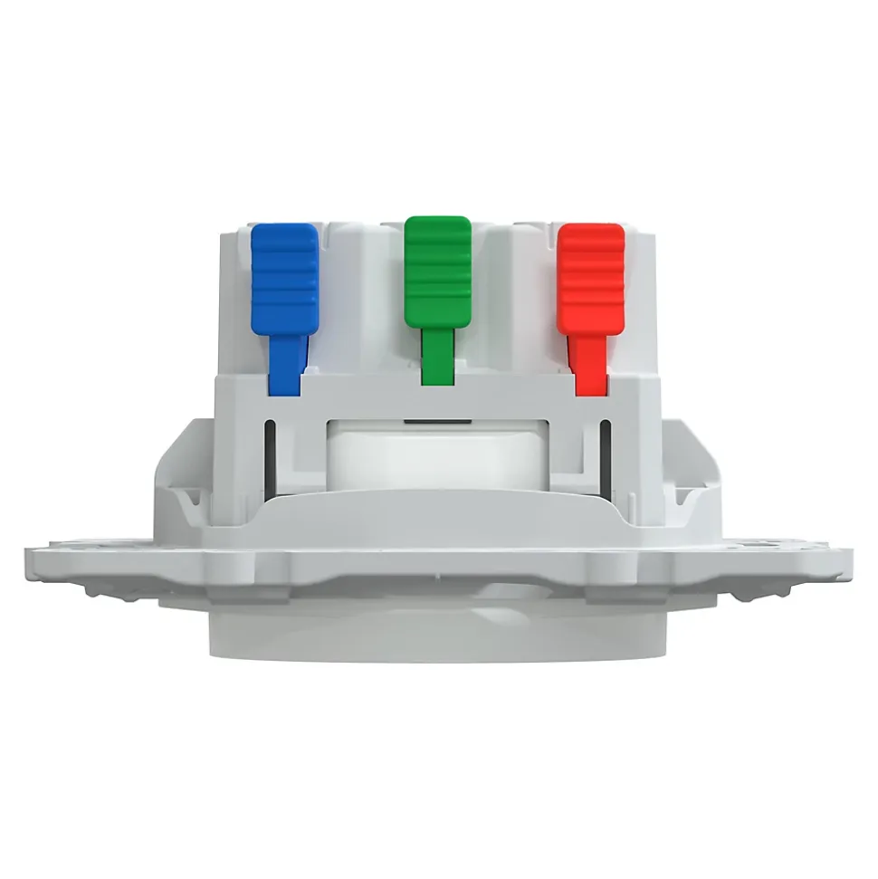 Prise de courant 2 pôles + terre affleurante 16A Schneider Electric Ovalis blanc