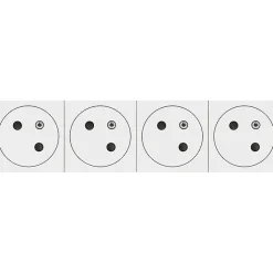 Prise de courant 4 X 2P+T surface Mosaic Link Legrand - 8 modules - 4 postes - Blanc