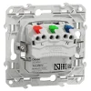 Prise de courant avec terre affleurante 16A Schneider Electric Odace aluminium