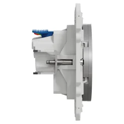 Prise de courant avec terre affleurante 16A Schneider Electric Odace aluminium